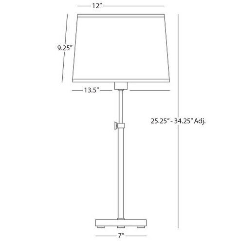 Koleman 25.25 inch 100.00 watt Deep Patina Bronze Table Lamp Portable Light