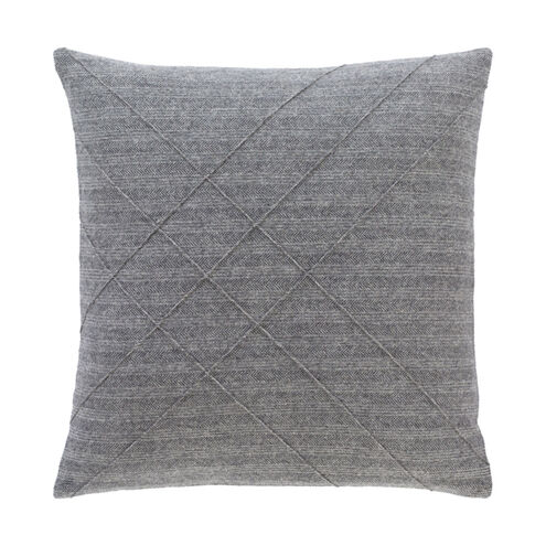 Brenley 22 X 22 inch Charcoal/Ivory Pillow Cover