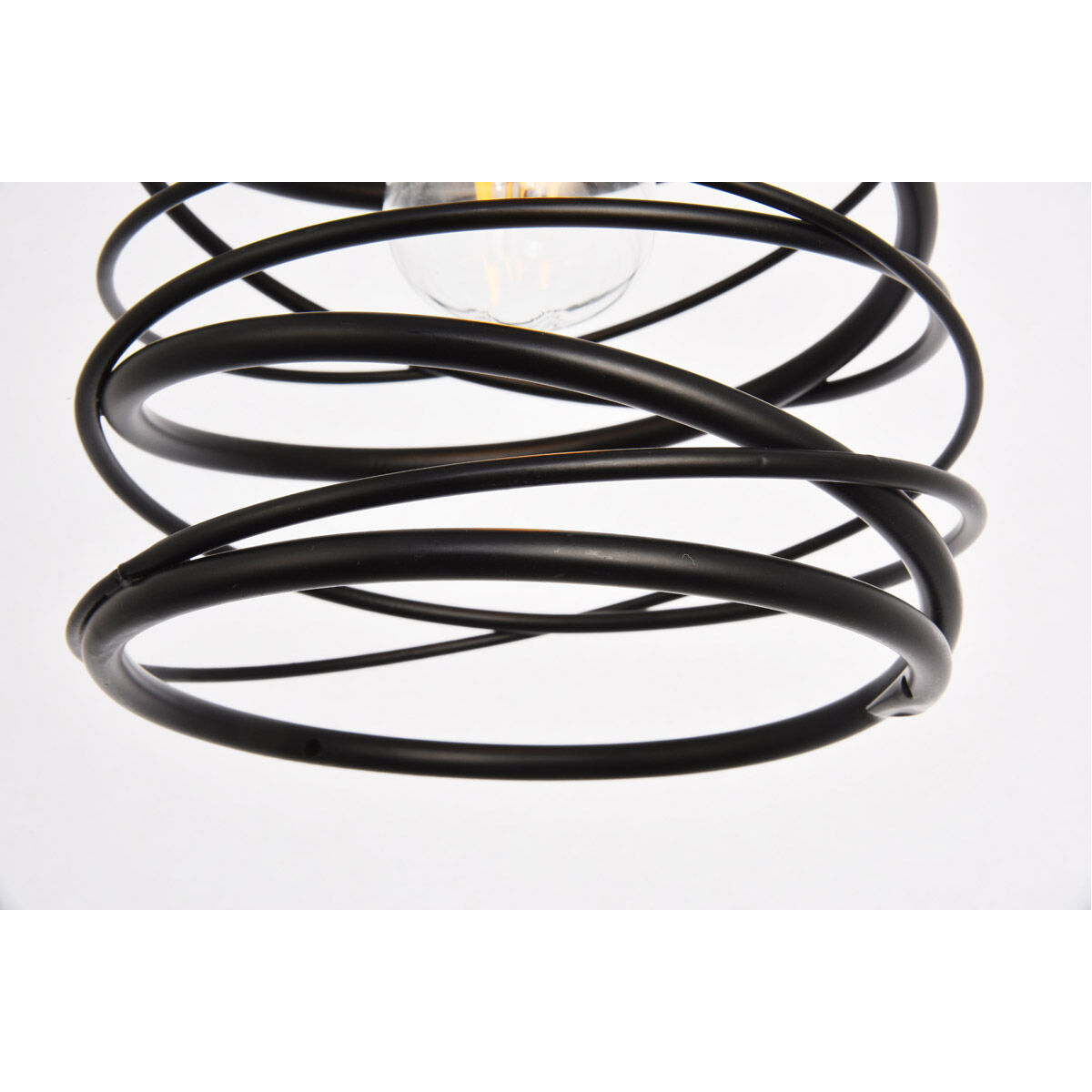 Hopper 1 Light 8 inch Black Pendant Ceiling Light