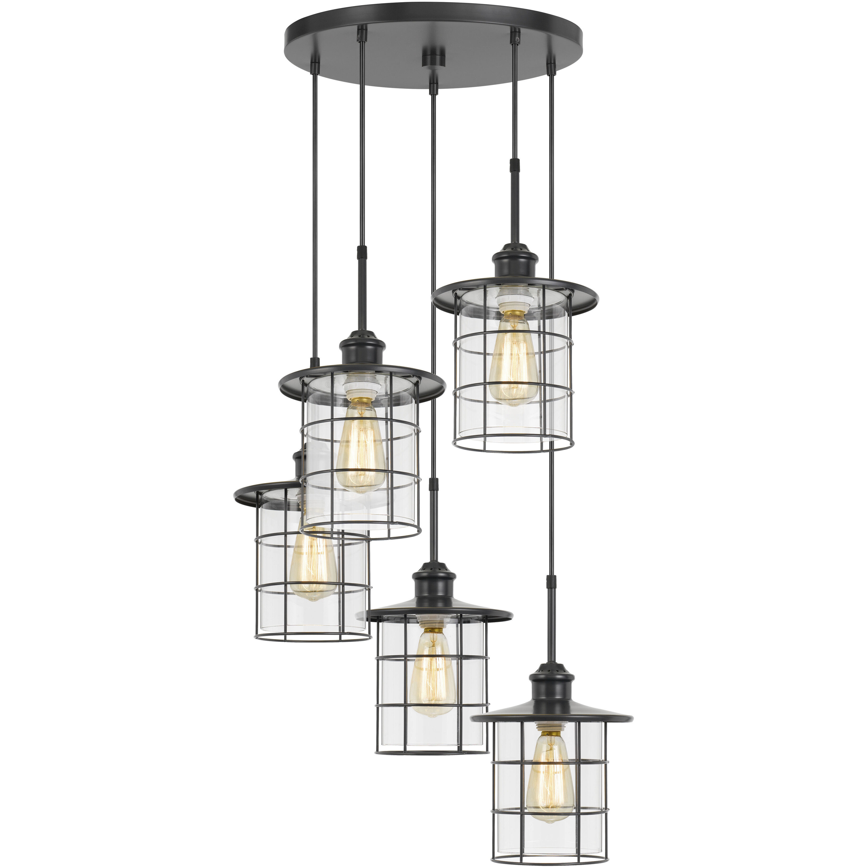 Silverton 5 Light 22 inch Dark Bronze Pendant Ceiling Light