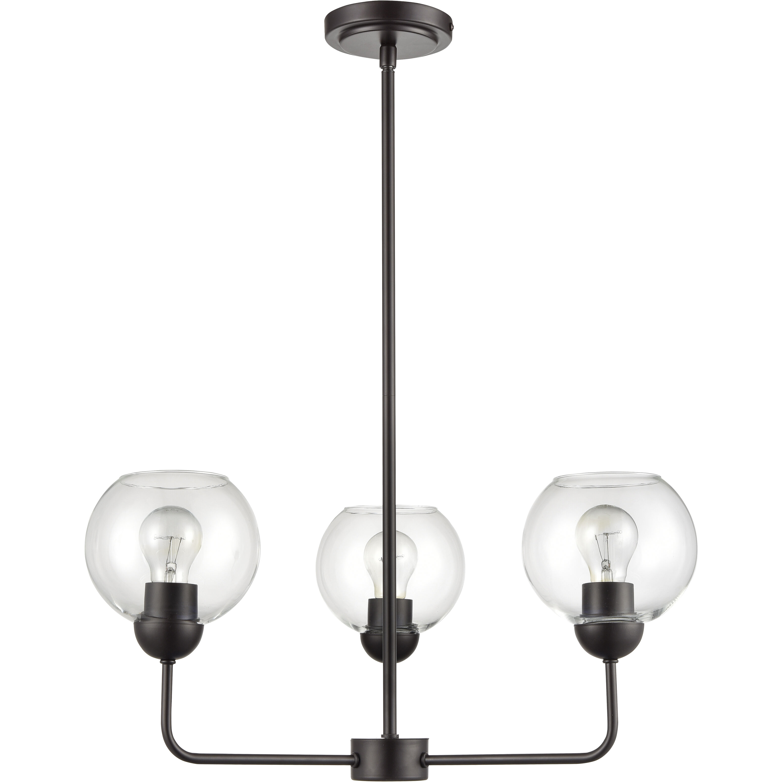 Boman 3 Light 23 inch Oil Rubbed Bronze Chandelier Ceiling Light