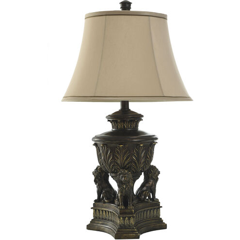 Signature 34 inch 150 watt Majestic Gold Table Lamp Portable Light