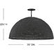 Dalia 3 Light 35 inch Black Chandelier Ceiling Light, Drum