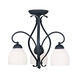 Brookside 3 Light 20 inch Black Convertible Chain Hang/Ceiling Mount Ceiling Light