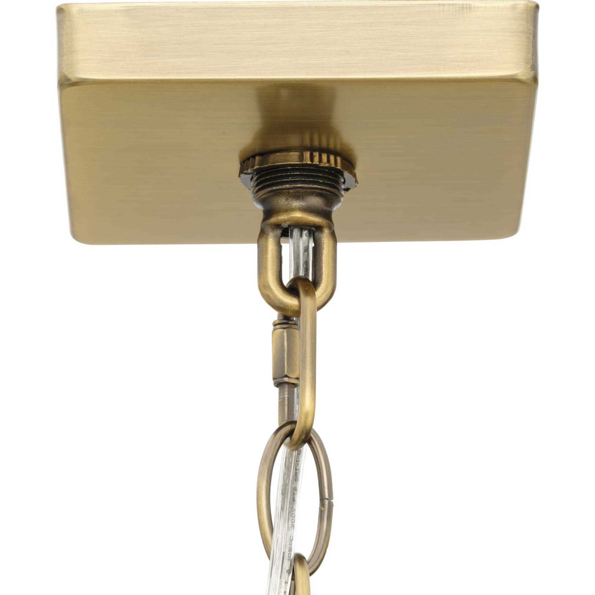 Hillcrest 4 Light 17 inch Vintage Brass Foyer Light Ceiling Light