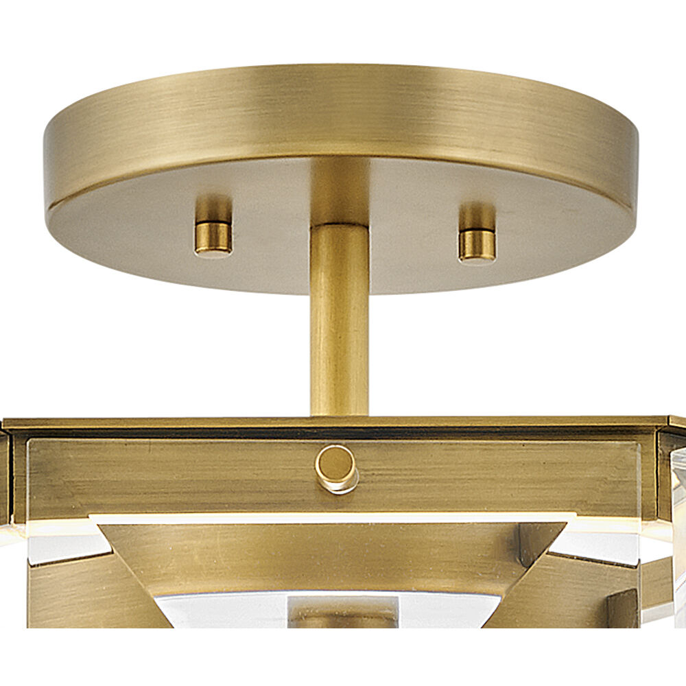 Jolie LED 19.5 inch Heritage Brass Foyer Light Ceiling Light, Semi-Flush Mount