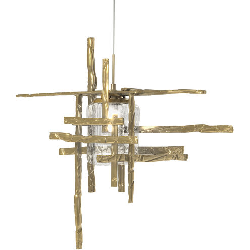 Tura 1 Light 16.4 inch Modern Brass Mini Pendant Ceiling Light
