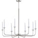 Lexington Green 8 Light 38 inch Brushed Nickel Chandelier Ceiling Light