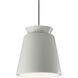 Radiance Collection - Trapezoid Pendant Ceiling Light in Polished Chrome, Black Cord, Replaceable Bulb, Matte White, Form+Finish+Function