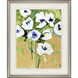 Snow Petals Blue and Green and Metallic and Multi Framed Art, The Studio