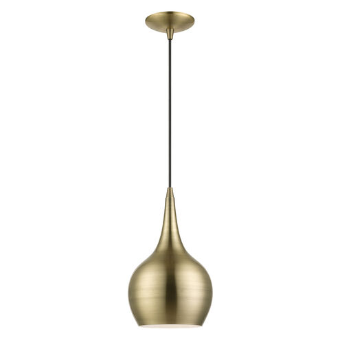 Andes 1 Light 8 inch Antique Brass Mini Pendant Ceiling Light