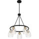 Winsley 5 Light 24 inch Coal And Stained Brass Chandelier Ceiling Light in Coal/Stained Brass
