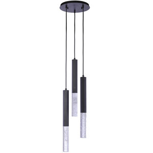 Cypress 3 Light 10.63 inch Black Pendant Ceiling Light