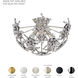 Esteracae 3 Light Black Semi-Flush Mount Ceiling Light in Radiance