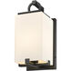 Sana 1 Light 12.75 inch Black Outdoor Wall Light