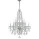 Traditional Crystal 10 Light 32 inch Polished Chrome Chandelier Ceiling Light in Clear Swarovski Strass