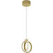 Parson LED 6.25 inch Aged Brass Pendant Ceiling Light