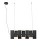 Domino Linear Pendant Ceiling Light in Black