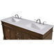 Lexington 60 X 21 X 35 inch Walnut with White Marble Vanity Set