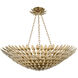 Broche 8 Light 30 inch Antique Gold Chandelier Ceiling Light