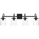 Avani 4 Light 33 inch Black Bath Sconce Wall Light