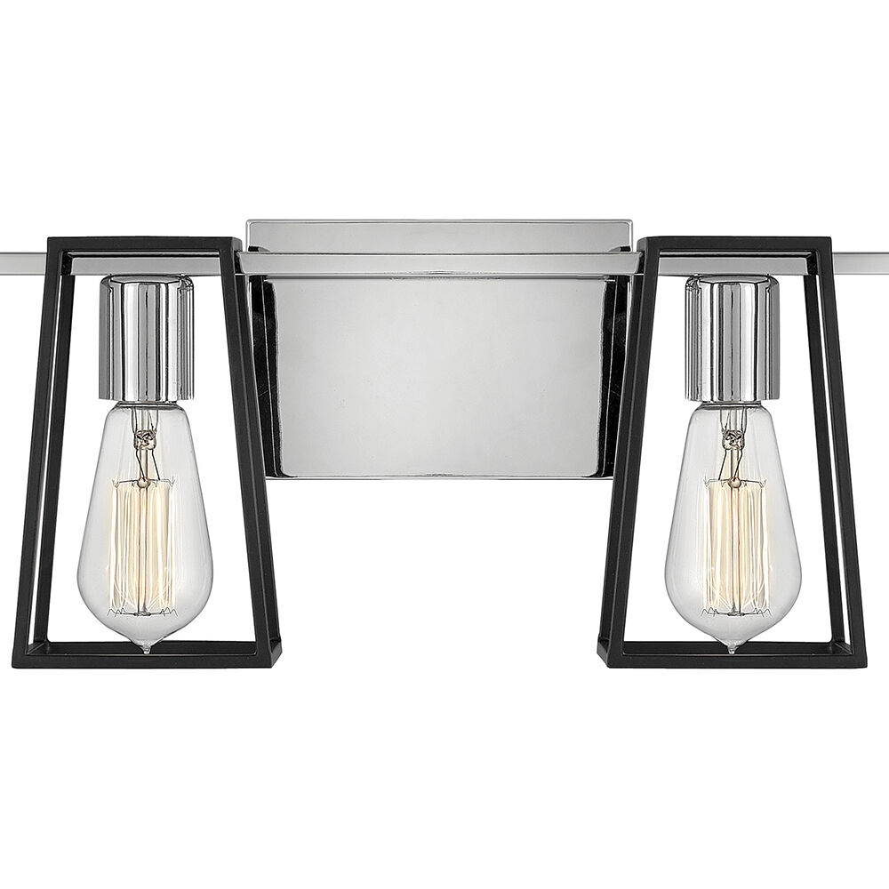 Filmore 4 Light 33.5 inch Chrome with Satin Black Vanity Light Wall Light