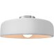 Radiance 1 Light 16 inch Gloss White and Brushed Nickel Semi Flush Ceiling Light