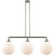 Franklin Restoration XX-Large Beacon LED 44 inch Brushed Satin Nickel Island Light Ceiling Light in Matte White Glass, Franklin Restoration