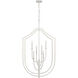 Continuance 6 Light 26 inch White Coral with Satin Brass Pendant Ceiling Light in White Coral/Satin Brass