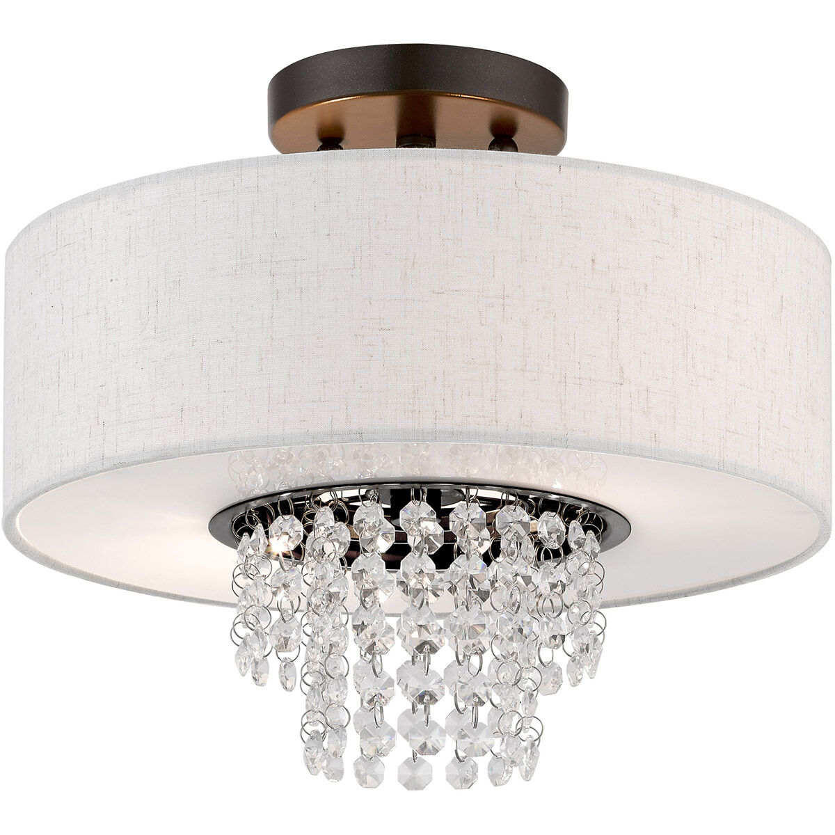 Carlisle 2 Light 13 inch English Bronze Semi-Flush Mount Ceiling Light