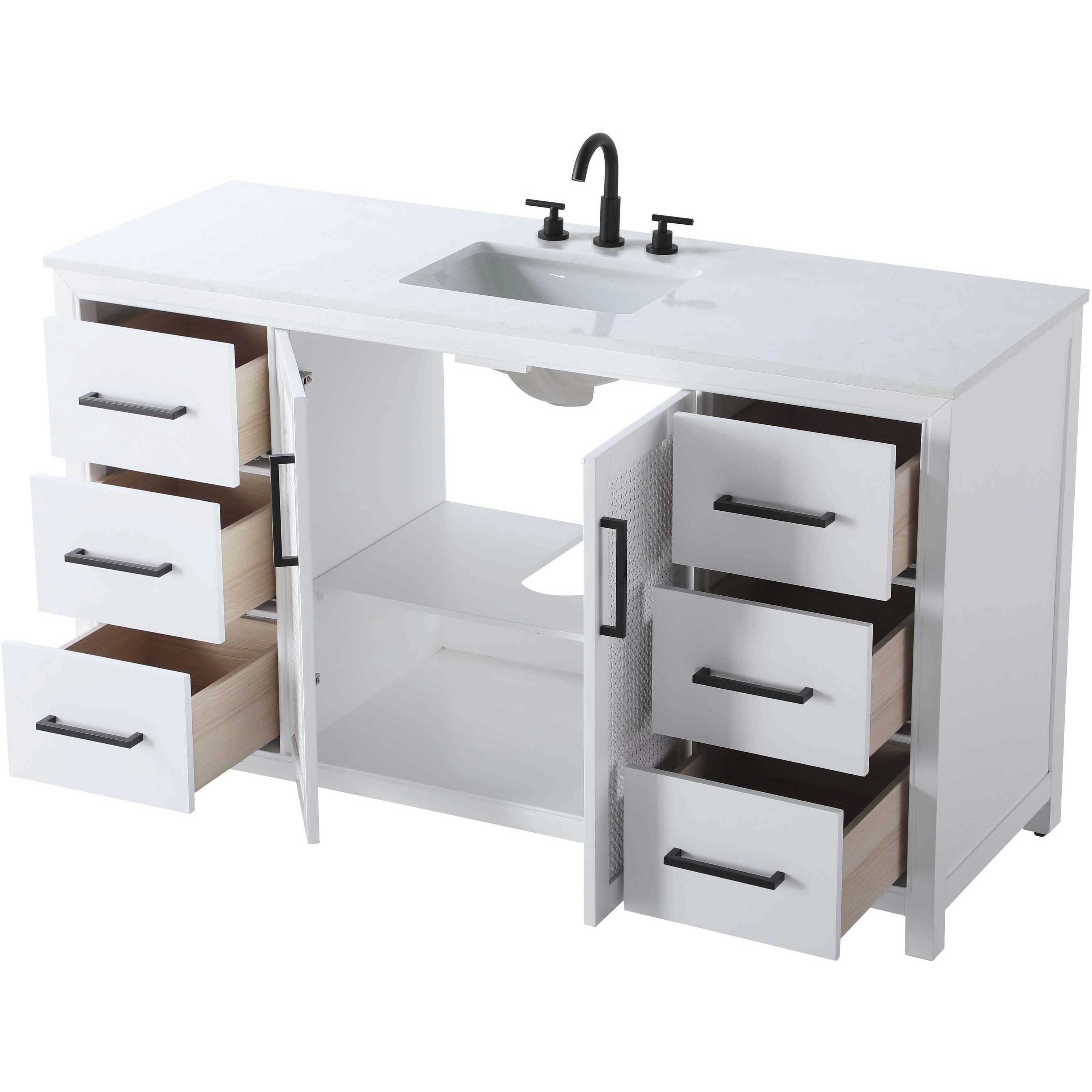 Alina 60 X 34 inch White Bathroom Vanity Cabinet