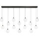 Iissa 14 Light 15.5 inch Black Chandelier Ceiling Light in Clear
