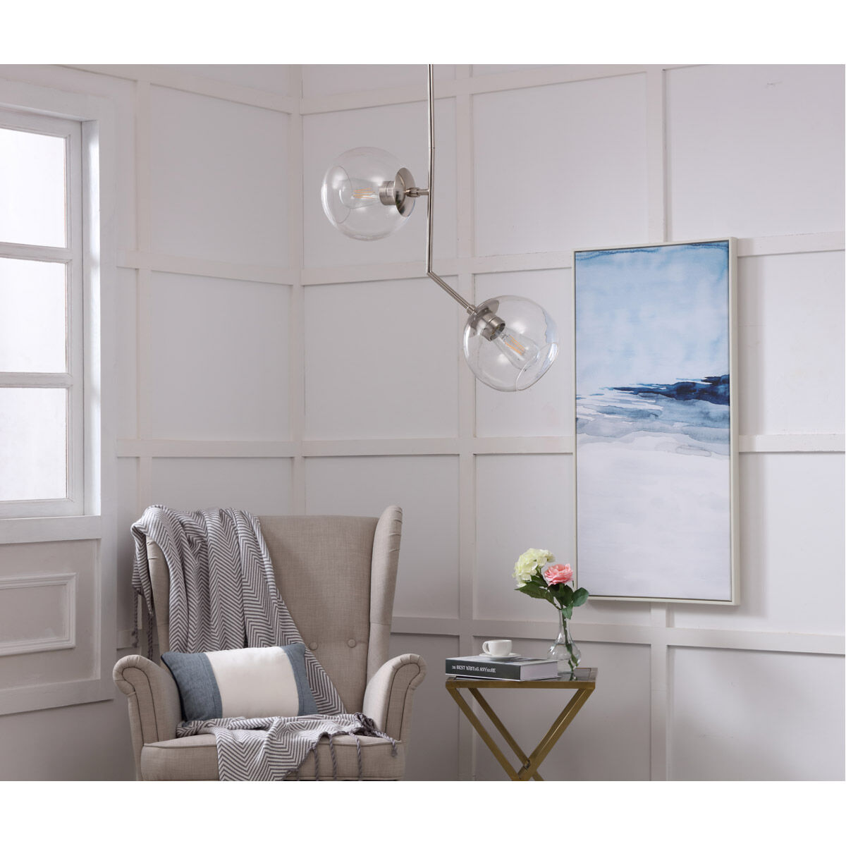 Ryland 2 Light 21 inch Chrome Pendant Ceiling Light