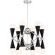 Crosby 12 Light 22 inch Polished Nickel and Matte Black Chandelier Ceiling Light