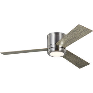 Clarity 56 56 inch Brushed Steel with Light Grey Weathered Oak Blades Ceiling Fan