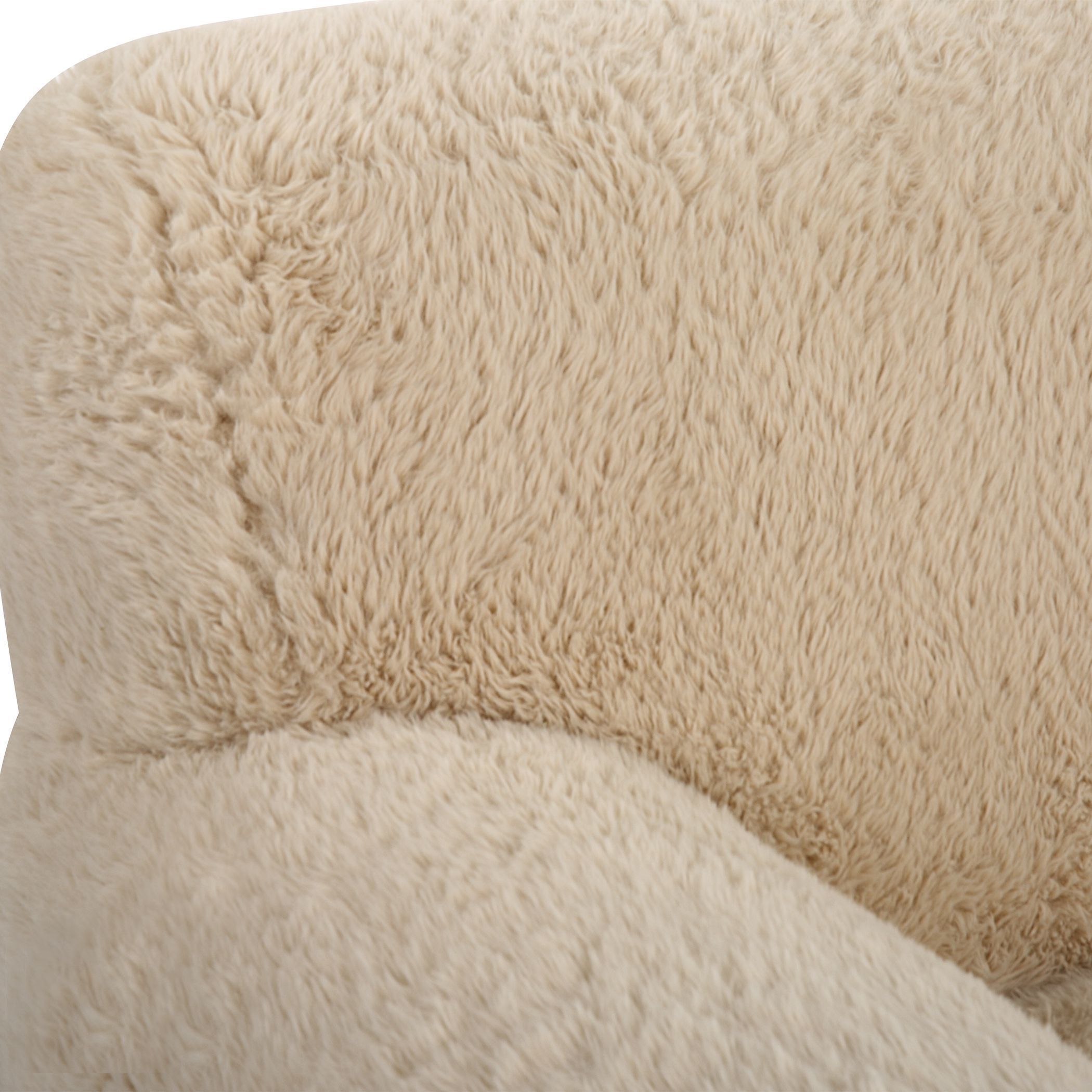 Abide Caramel Toned Faux Sheepskin Accent Chair