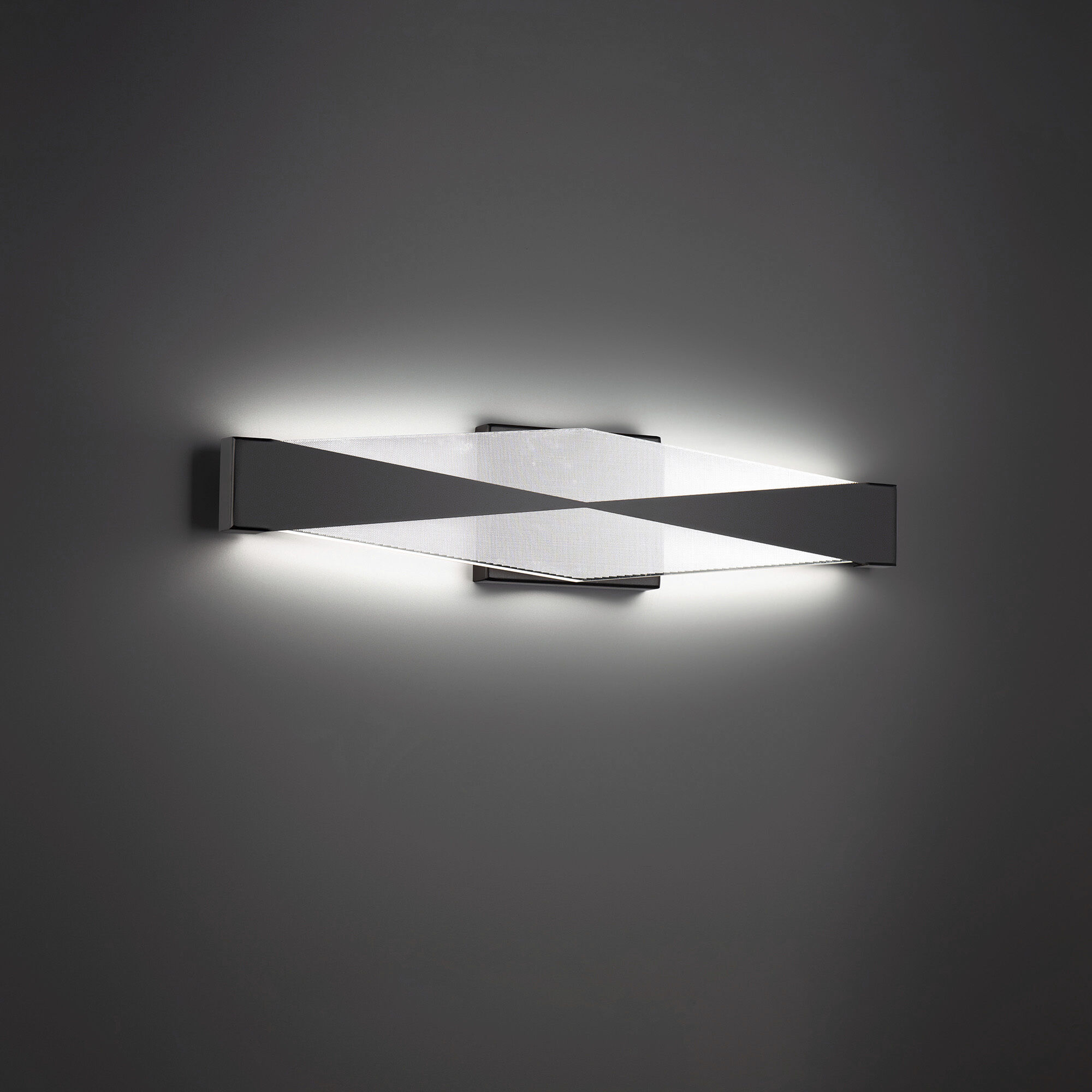 Enigmatic LED 24 inch Black Bath Vanity & Wall Light in 2700K, dweLED