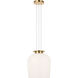 Sean Lavin Vetro LED 12 inch Hand Rubbed Antique Brass Pendant Ceiling Light