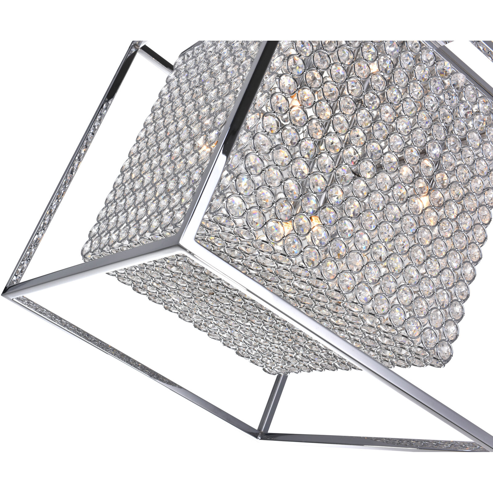 Cube 5 Light 14 inch Chrome Chandelier Ceiling Light
