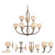 Odyssey 9 Light 34 inch Satin Nickel Chandelier Ceiling Light