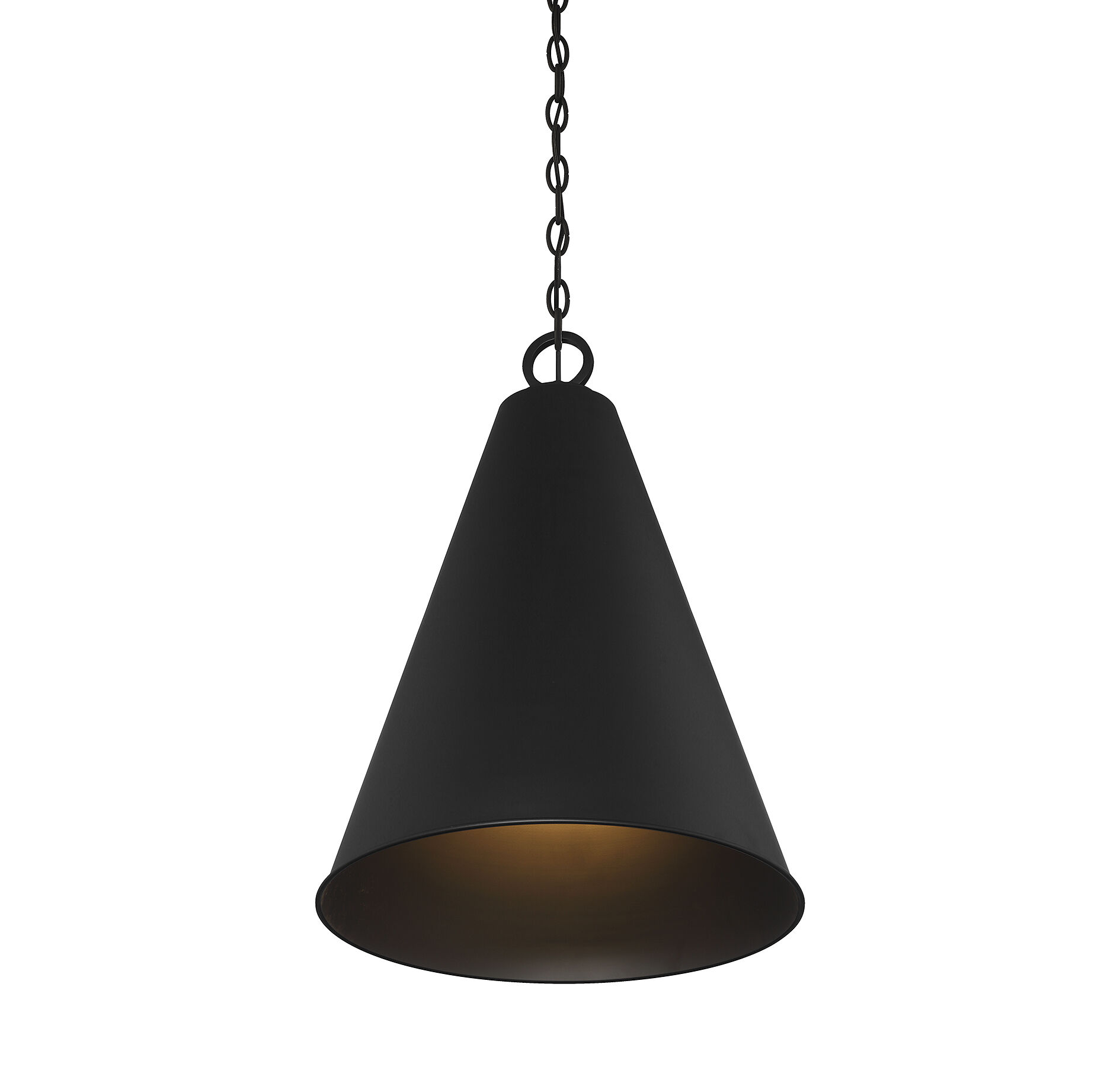 Contemporary 1 Light 18 inch Matte Black Pendant Ceiling Light