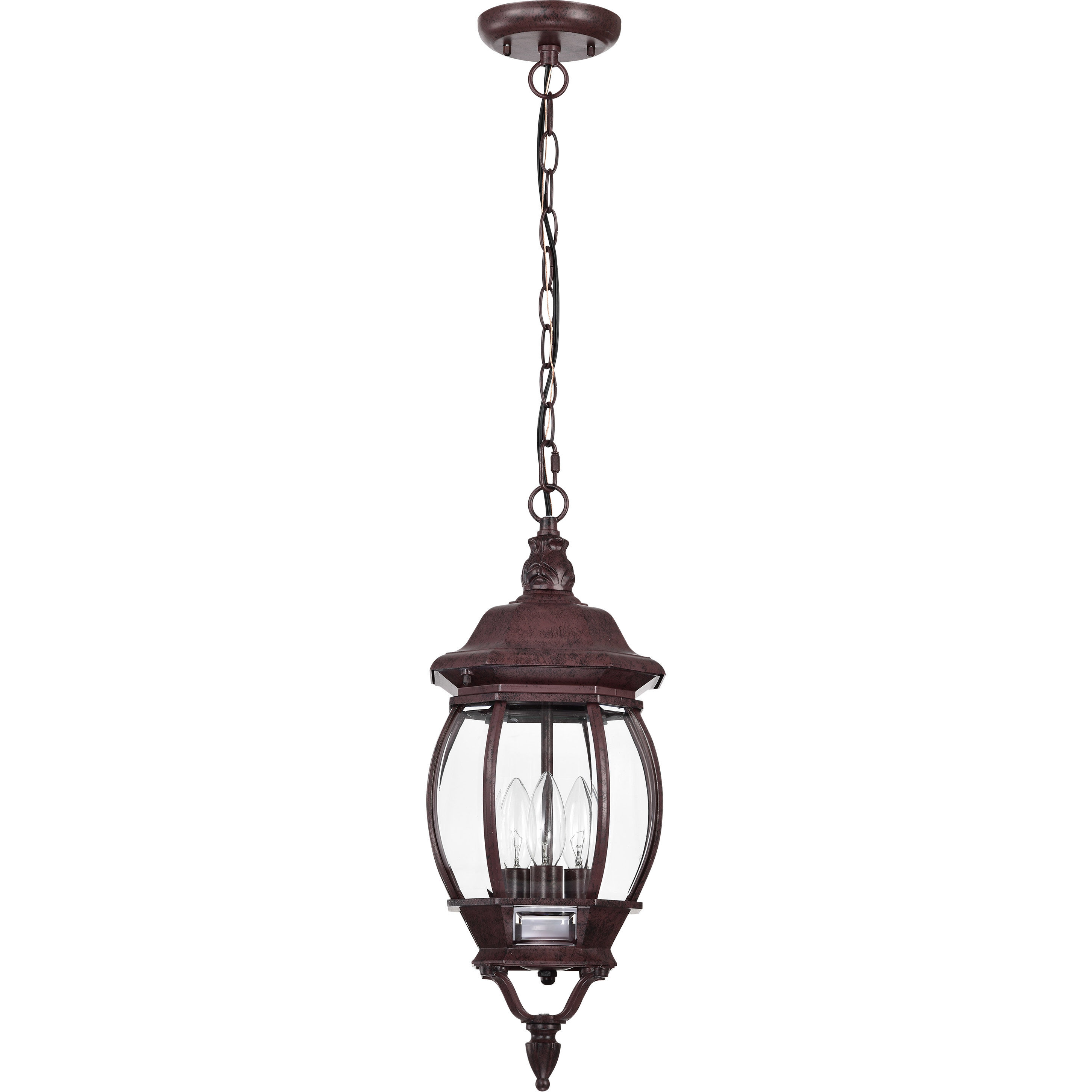 Central Park 3 Light 7 inch Old Bronze Outdoor Hanging Lantern