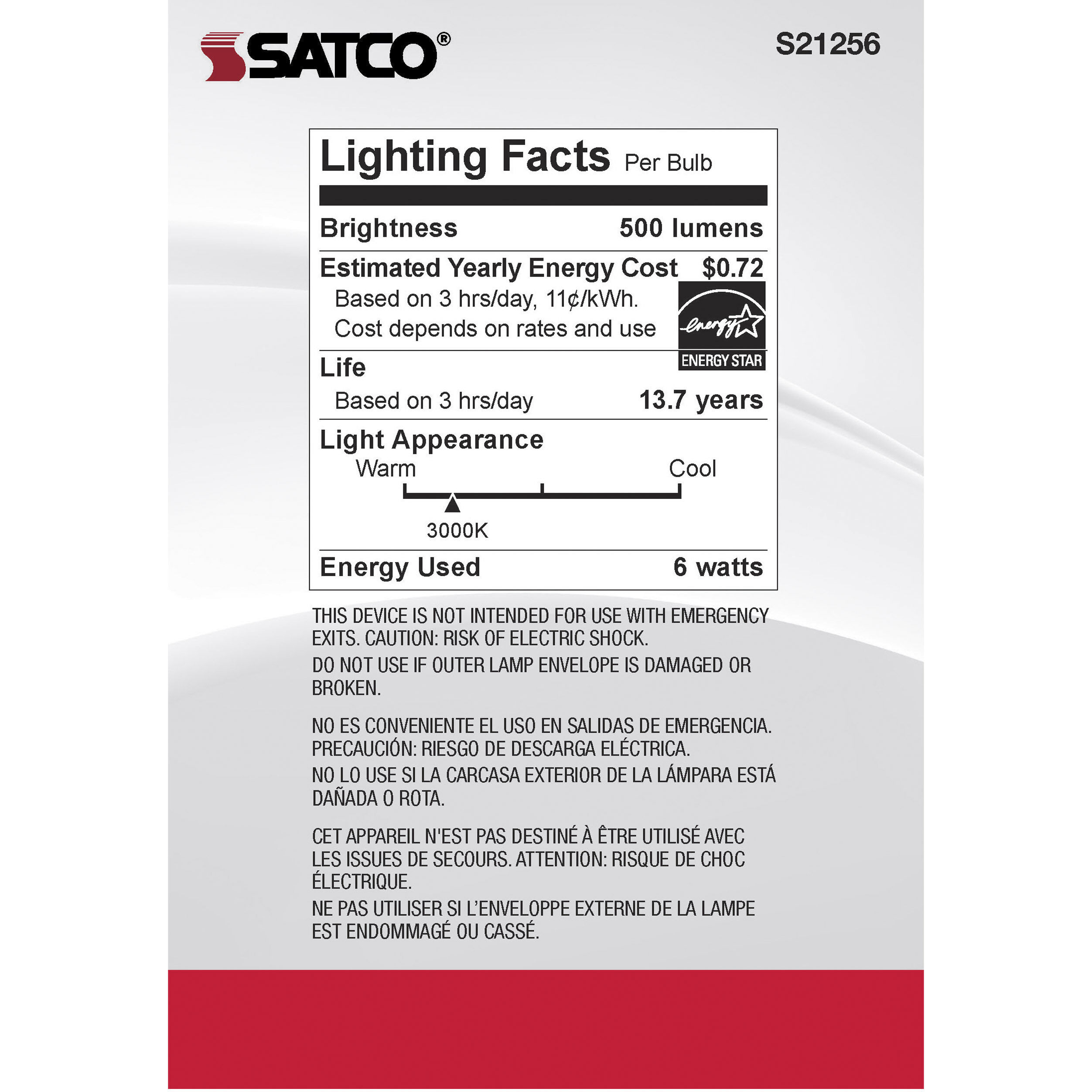 Lumos LED Medium Medium 6.00 watt 3000K LED Filament