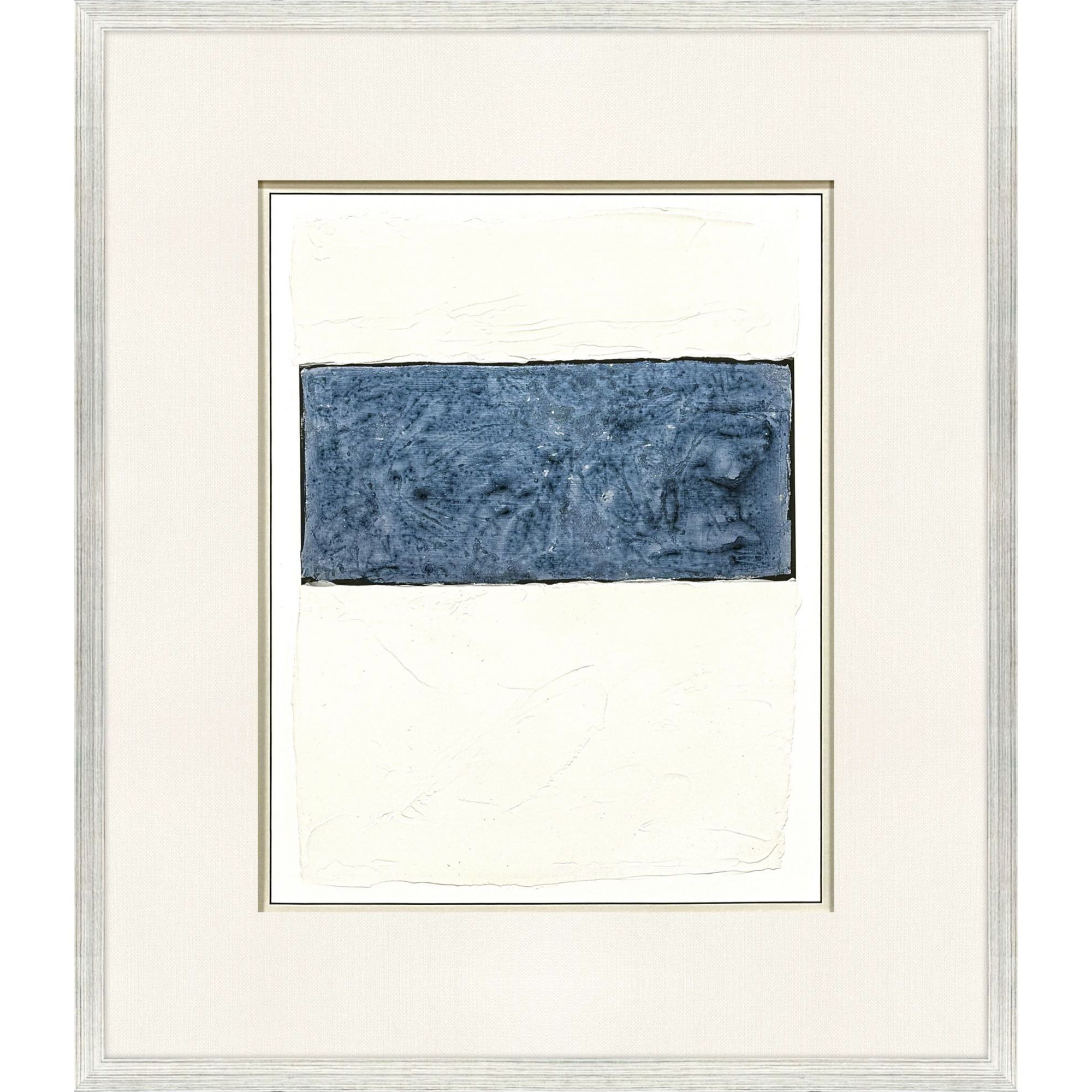 Indigo Framework Blue and Black and Metallic and White Framed Art, The Studio