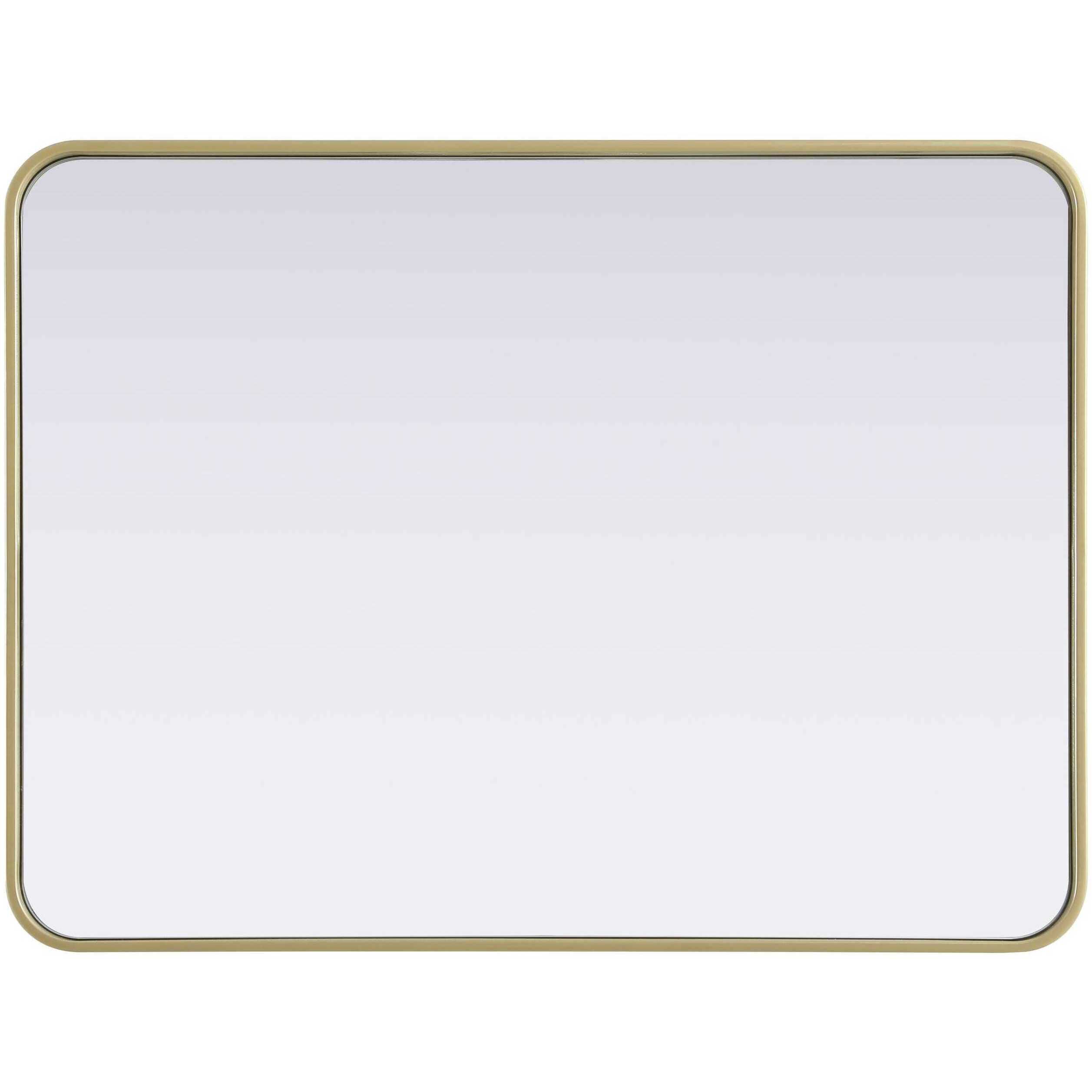 Remy 36 X 27 inch Brass Mirror
