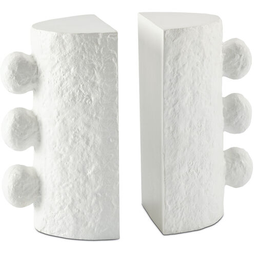 Sanya 9.5 X 4.5 inch White Bookend Set