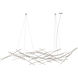 Constellation Ursa Major LED 92.75 inch Satin Nickel Chandelier Ceiling Light in 3000K, White Optical Acrylic, 10 FT. Cord