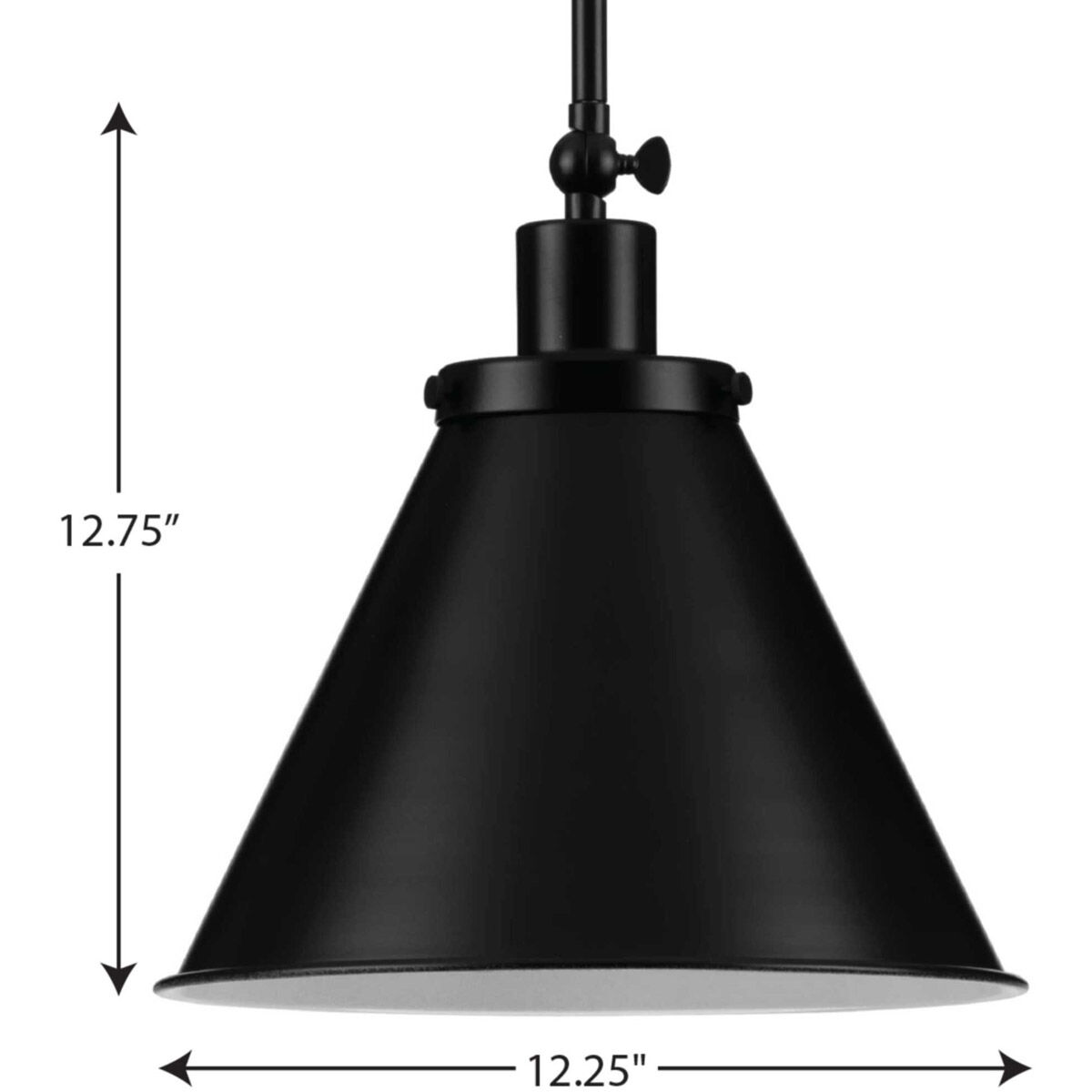 Hinton 1 Light 12.25 inch Matte Black Pendant Ceiling Light
