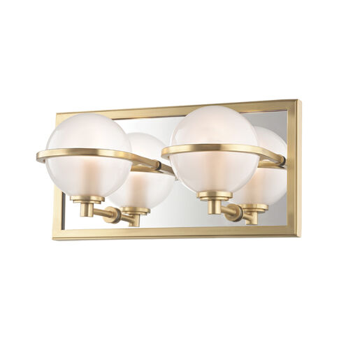 Axiom LED 12 inch Aged Brass Bath Vanity Wall Light