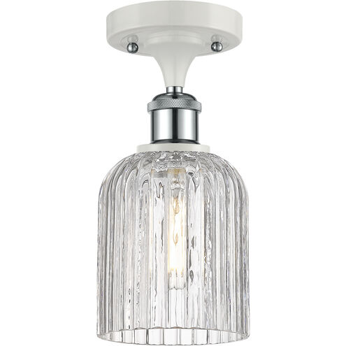 Ballston Bridal Veil 1 Light 5 inch White Polished Chrome Semi-Flush Mount Ceiling Light